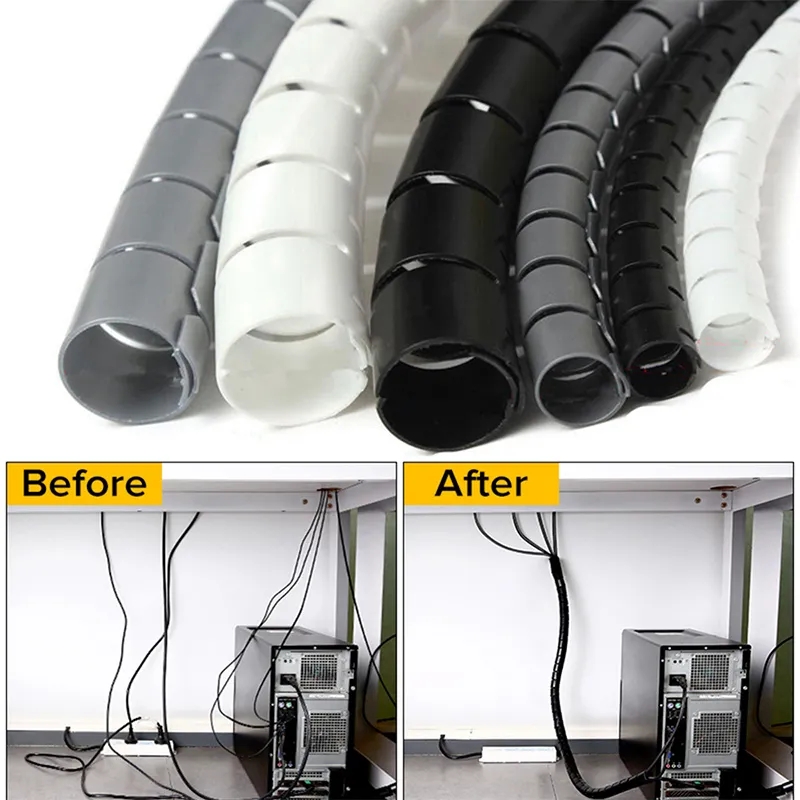 Coiled Usb Cable - 1/2M Flexible Spirale Kabel Organizer Clips