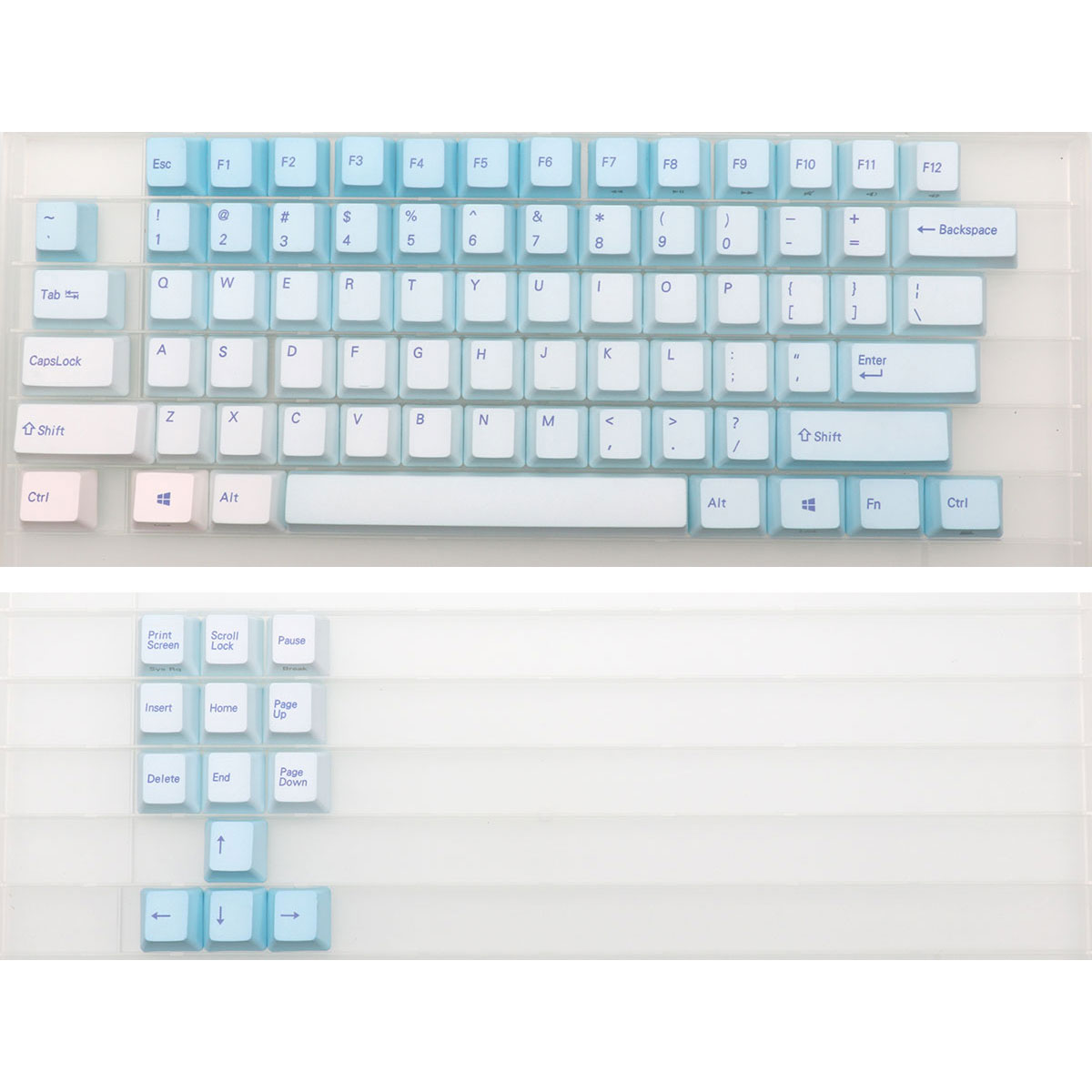 Keyboard Gaming Blue Switch - 87-Tasten Frost Blue Tastenkappen Cherry Profile