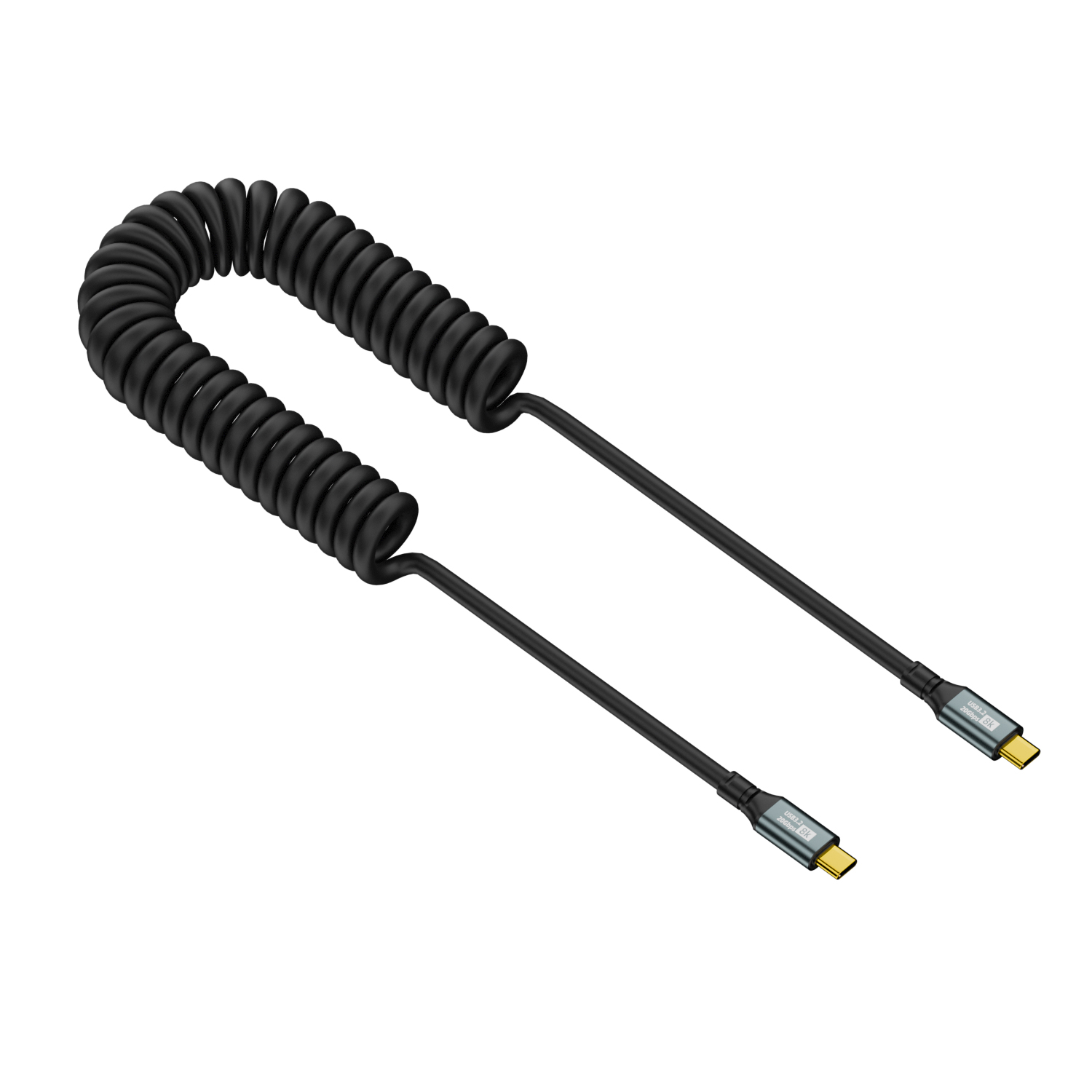 Coiled Usb Cable - PD 100W USB-C zu Typ-C Spiralkabel