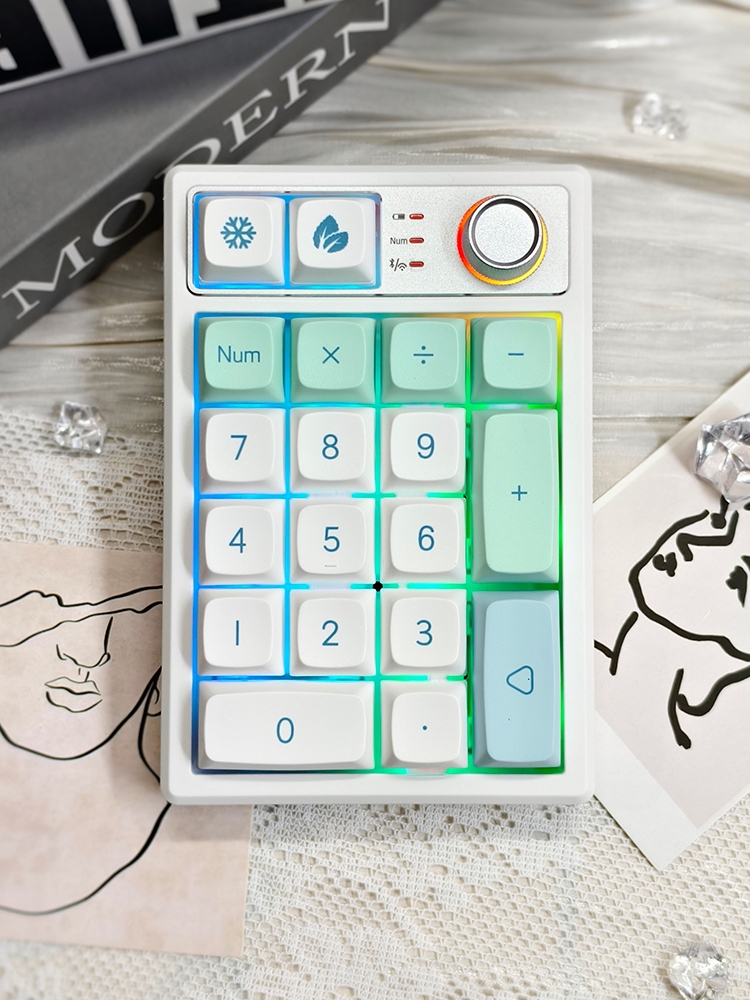 Gaming Keyboard Number Pad - Dreifach-Modus Bluetooth KEYCOOL Programmierbares Mini-Gaming-Pad K19