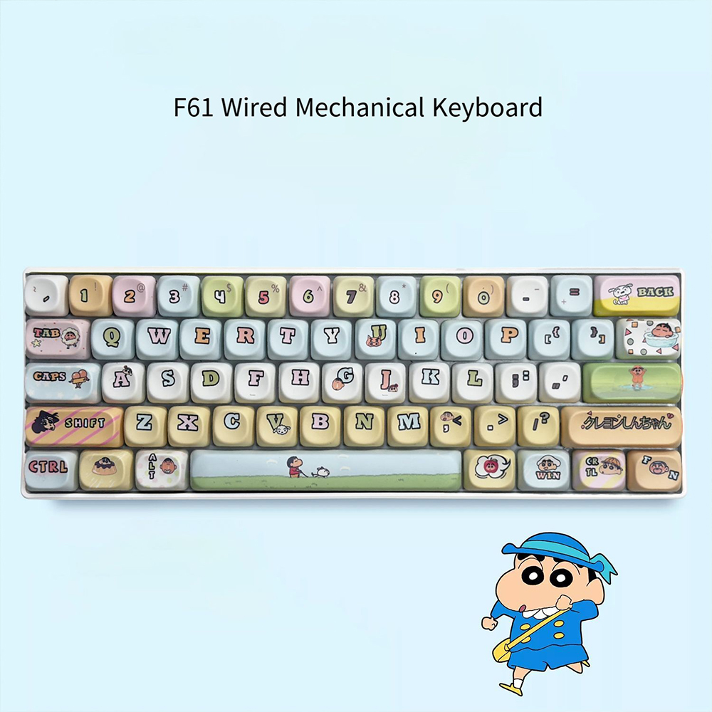 Keyboard Gaming Blue Switch - Crayon Shin-Chan 61 Tasten Mechanische Tastatur