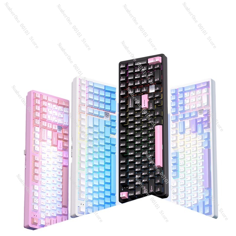 Gaming Keyboard Bluetooth - Mechanische Tastatur aus Aluminiumlegierung, kabellose Bluetooth-