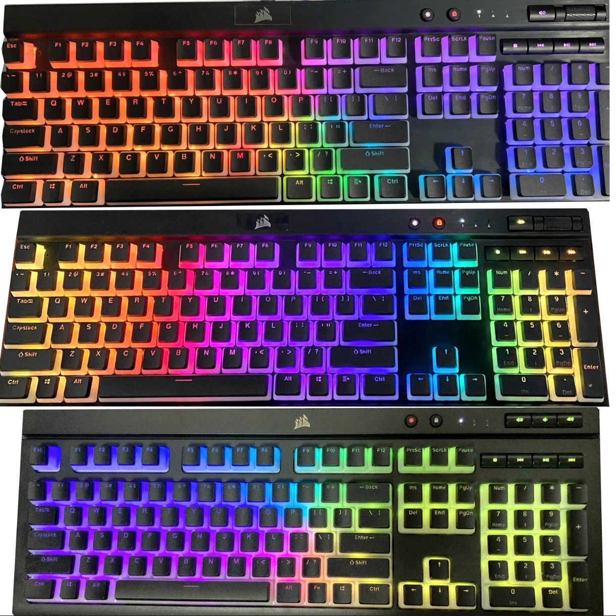 Gaming Keyboard Corsair - Durchscheinende Corsair Pudding-Tastenkappen PBT-Tastenkappe für CORSAIR