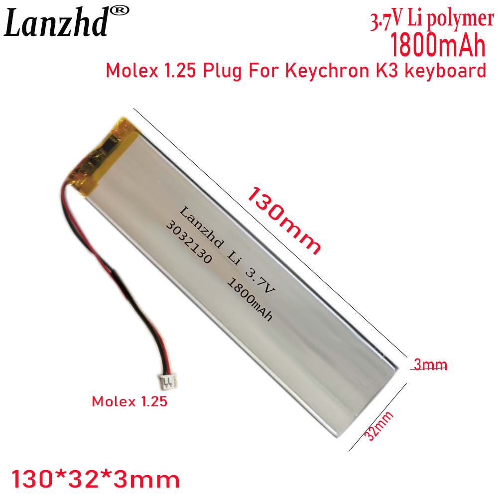Gaming Keyboard Tester - 1–20 Stück 3032130 3,7 V 1800