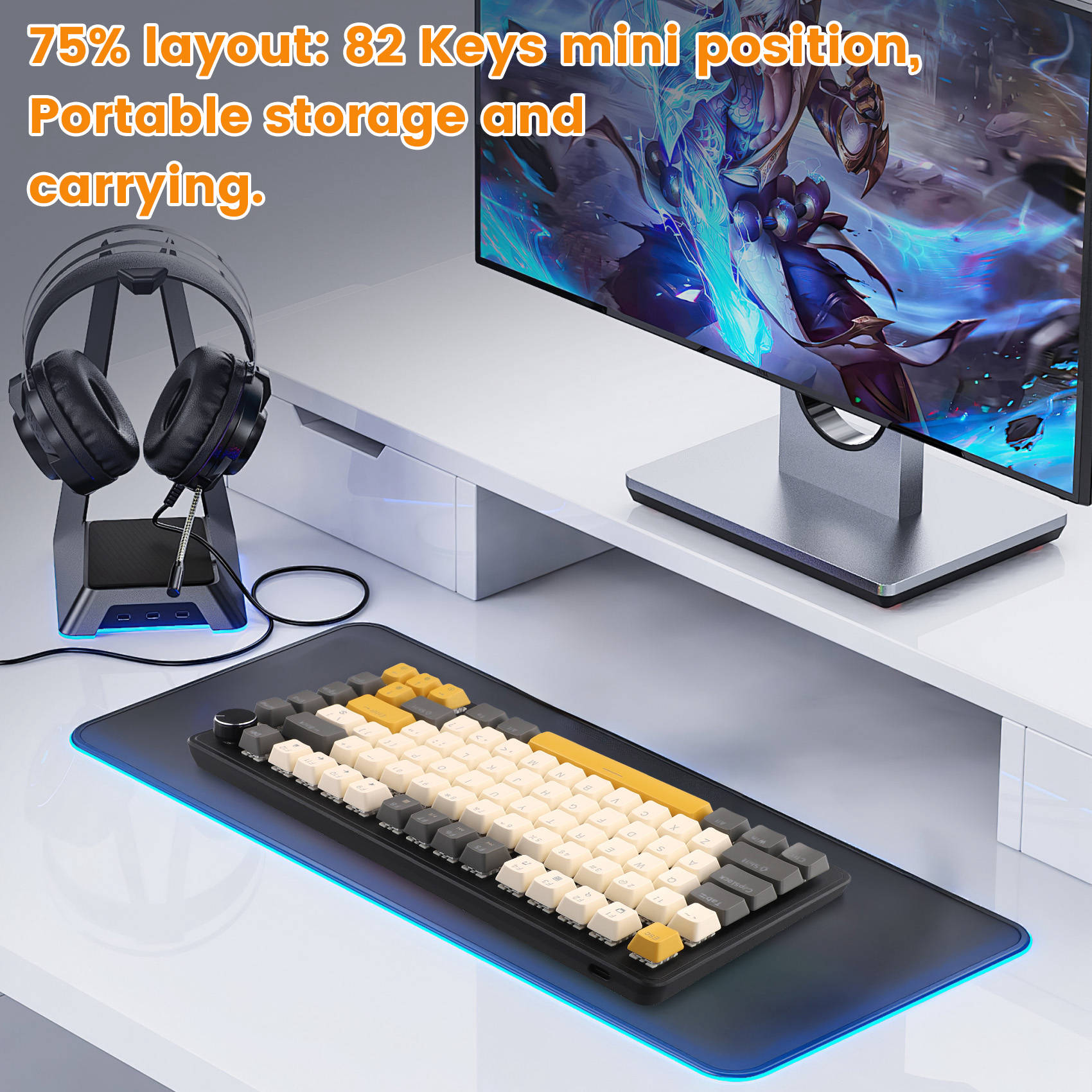 K82 Gaming-Tastatur mit Medien – Keyboard Gaming Blue Switch Bewertung und Preis