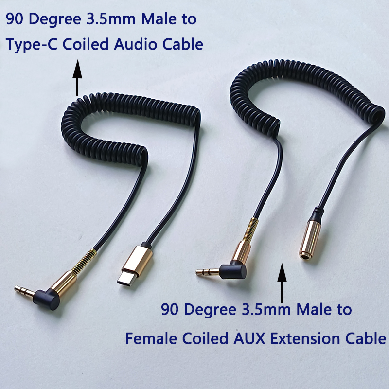 1 Stück 90-Grad-3,5-mm-1,5-m-S – Coiled Usb Cable Bewertung und Preis