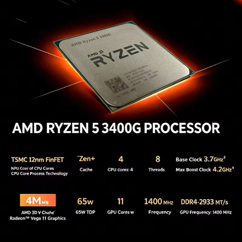 AMD Ryzen 5 3400G AM4 Desktop- – Amd Cpu Ryzen 5 Bewertung und Preis